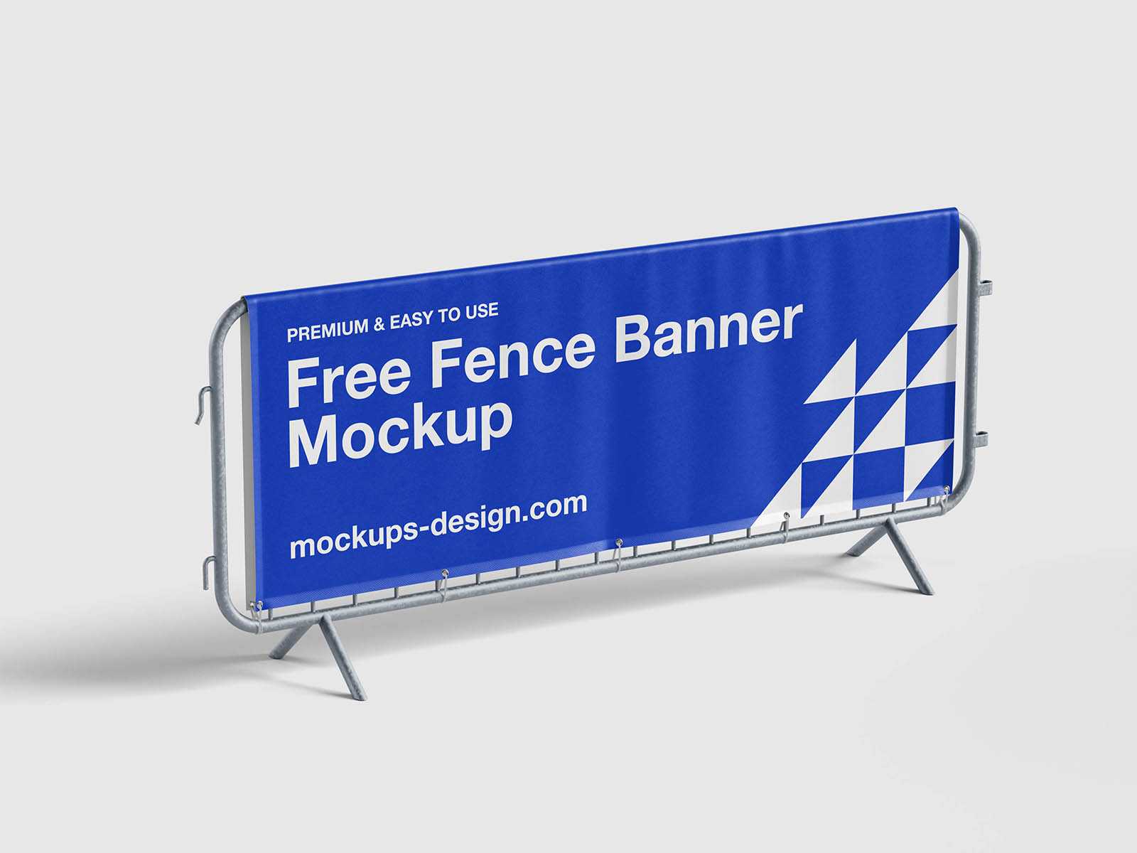 Realistic fence banner mockup - Instant Download