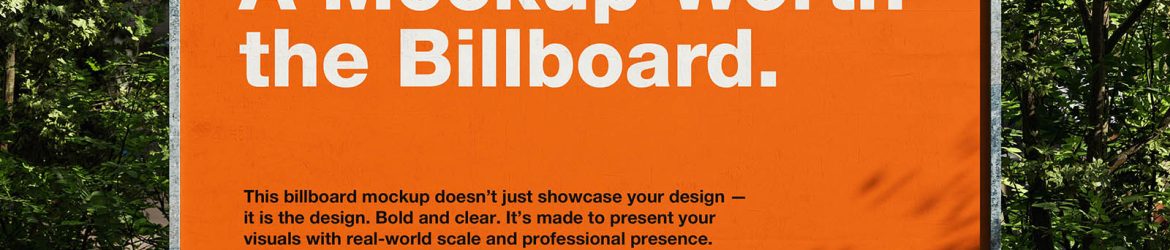 Realistic outdoor billboard mockup