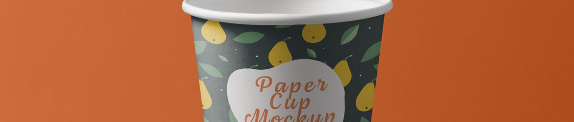 Realistic Paper Cup Mockup