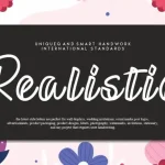 Realistic Script Font