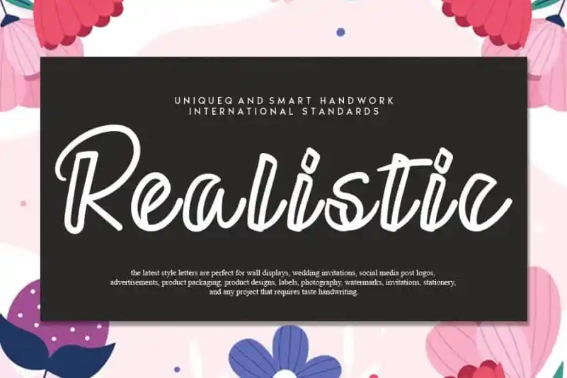 Realistic Script Font