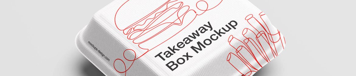 Realistic takeaway box mockup