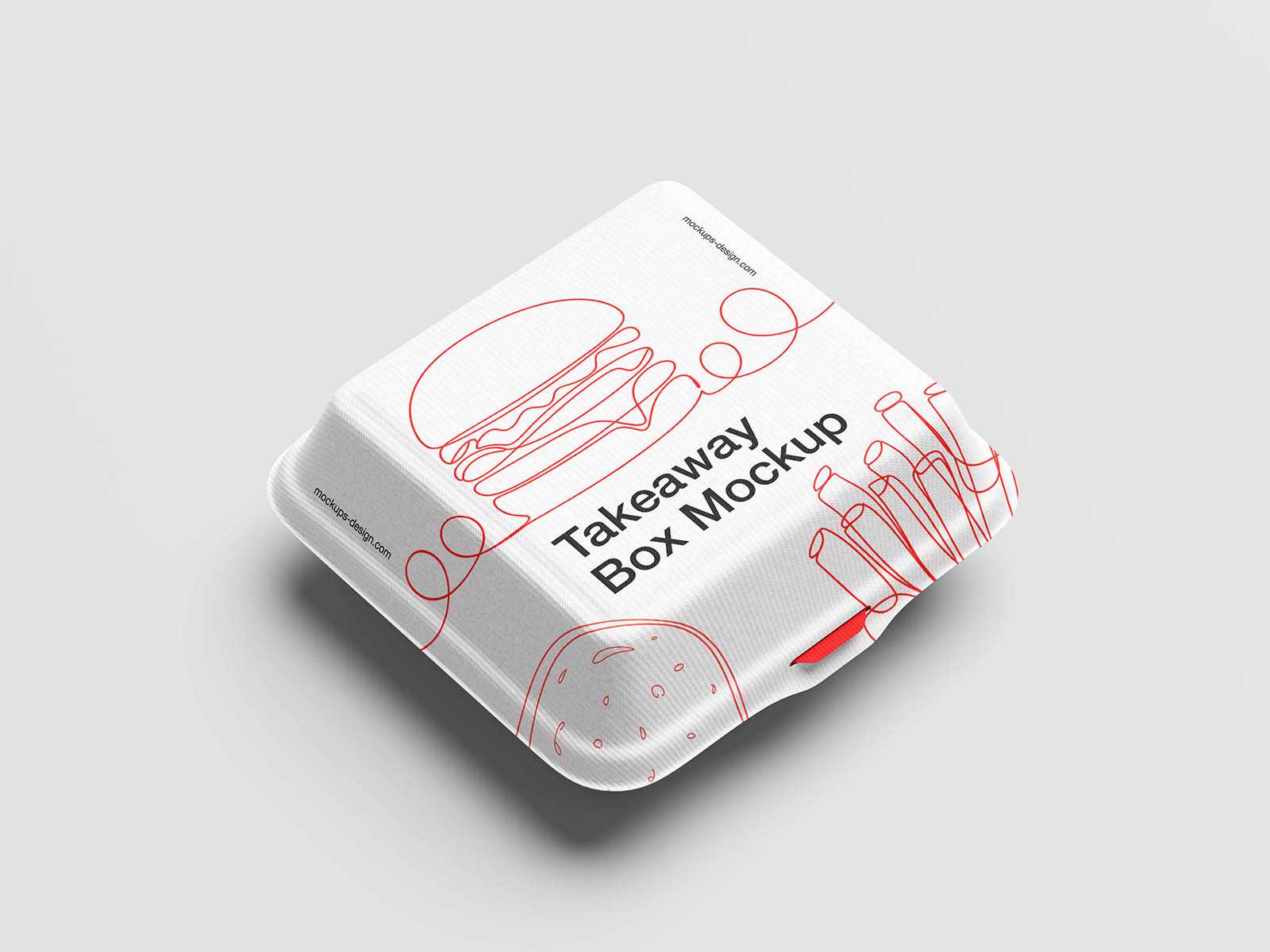 Realistic takeaway box mockup