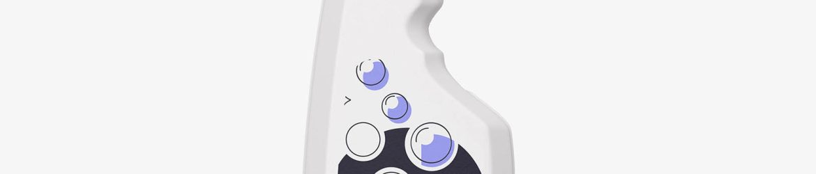 Realistic trigger spray mockup