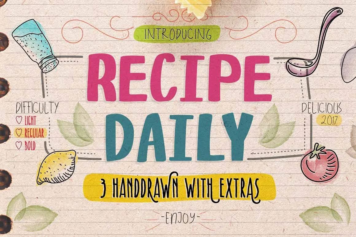 Recipe Daily Typeface