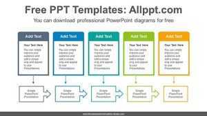 Rectangle Banner Flow PowerPoint Diagram