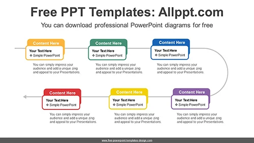 Rectangle Banner Flow PPT Diagram