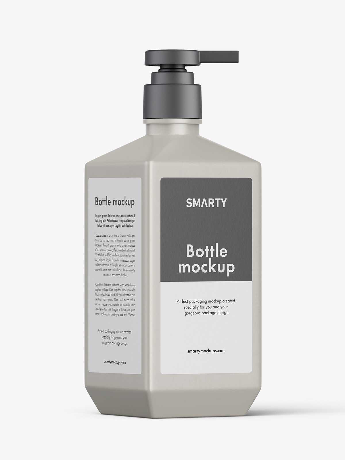 Rectangle bottle with pump mockup