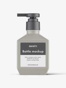 Rectangle bottle with pump mockup