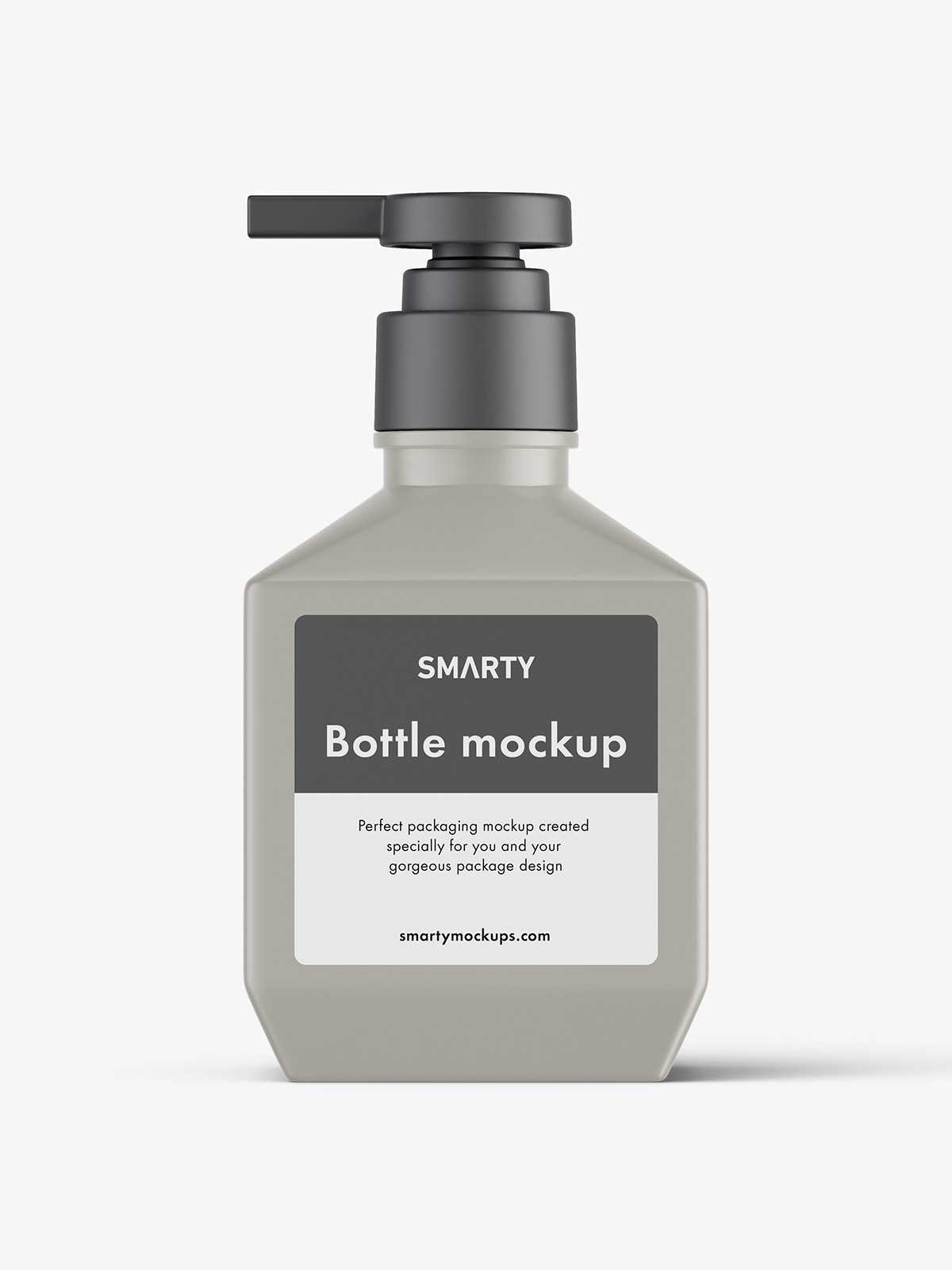 Rectangle bottle with pump mockup