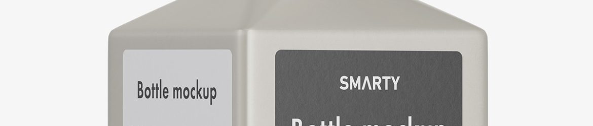 Rectangle bottle with pump mockup