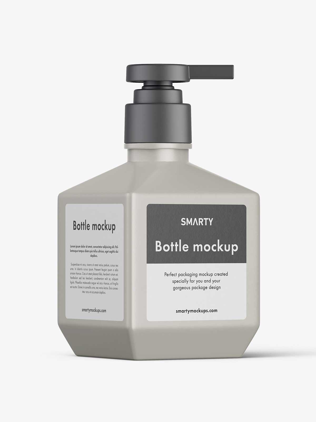 Rectangle bottle with pump mockup