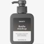 Rectangle bottle with pump mockup