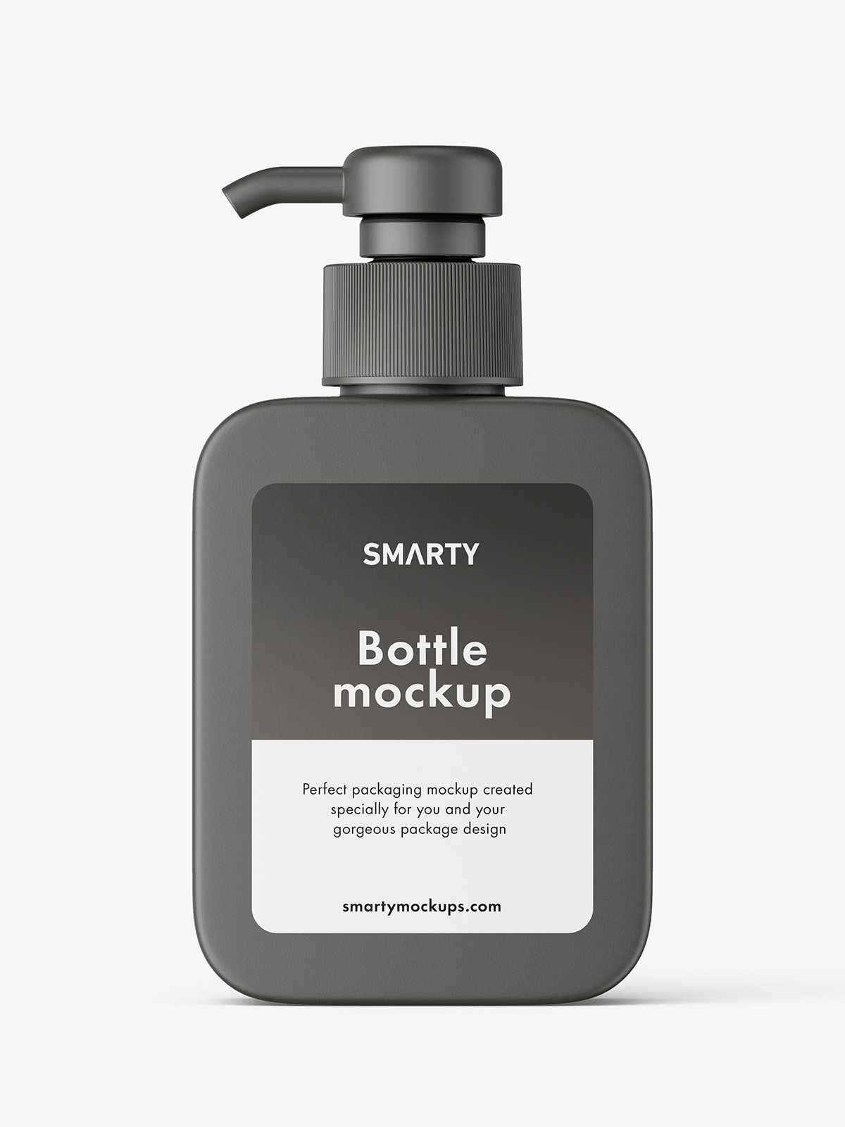 Rectangle bottle with pump mockup
