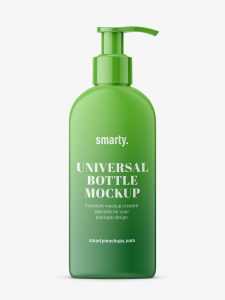 Rectangle bottle with pump mockup / matt