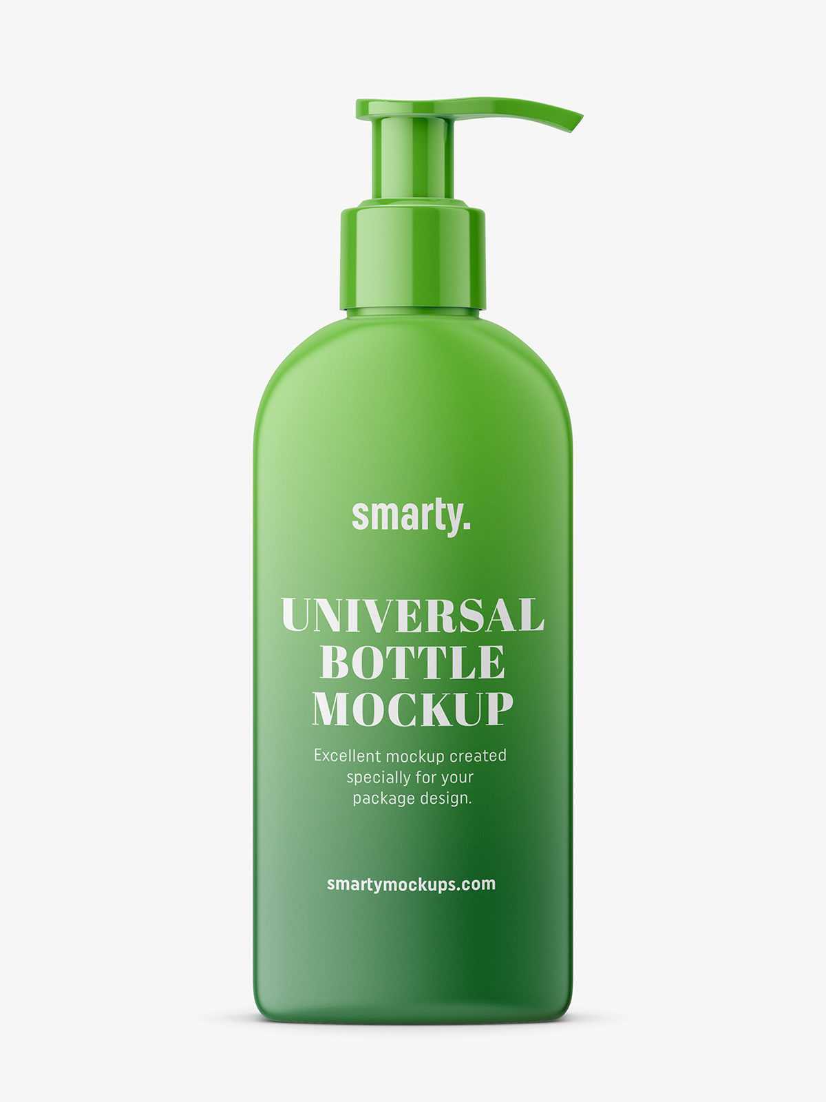 Rectangle bottle with pump mockup / matt