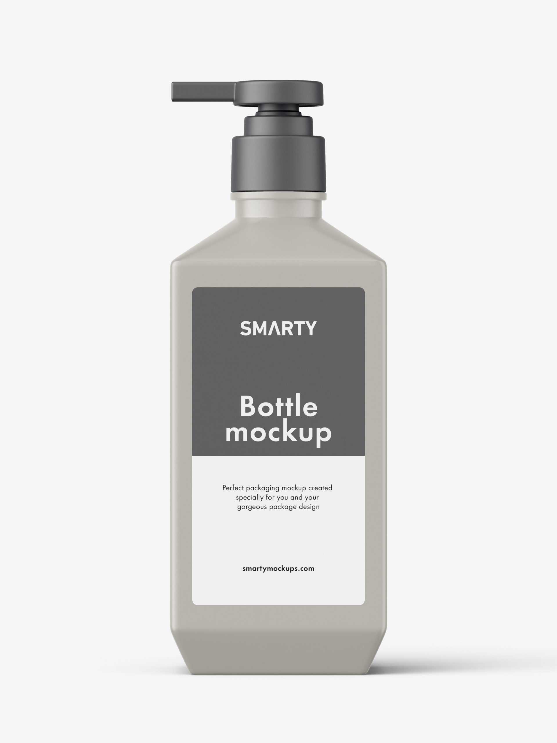 Rectangle bottle with pump mockup