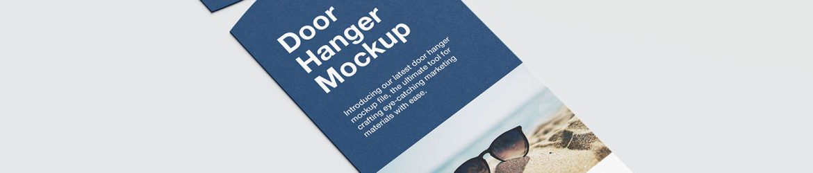 Rectangle door hanger mockup