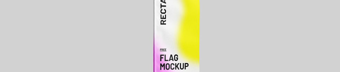 Rectangle flag mockup