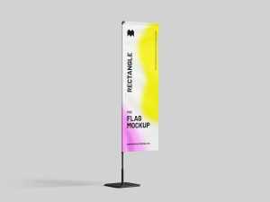 Rectangle flag mockup