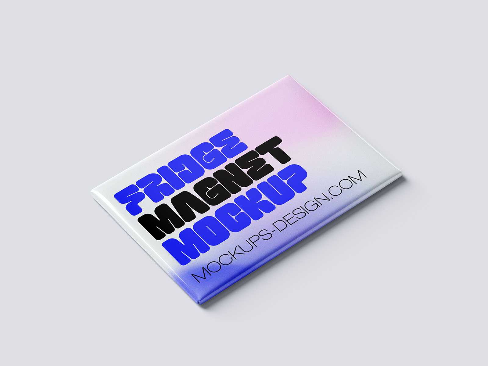 Rectangle fridge magnet mockup