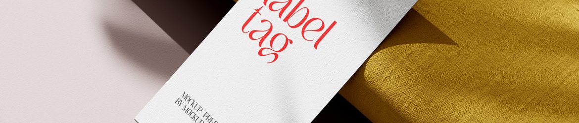 Rectangle label tag mockup
