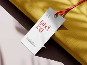 Rectangle label tag mockup