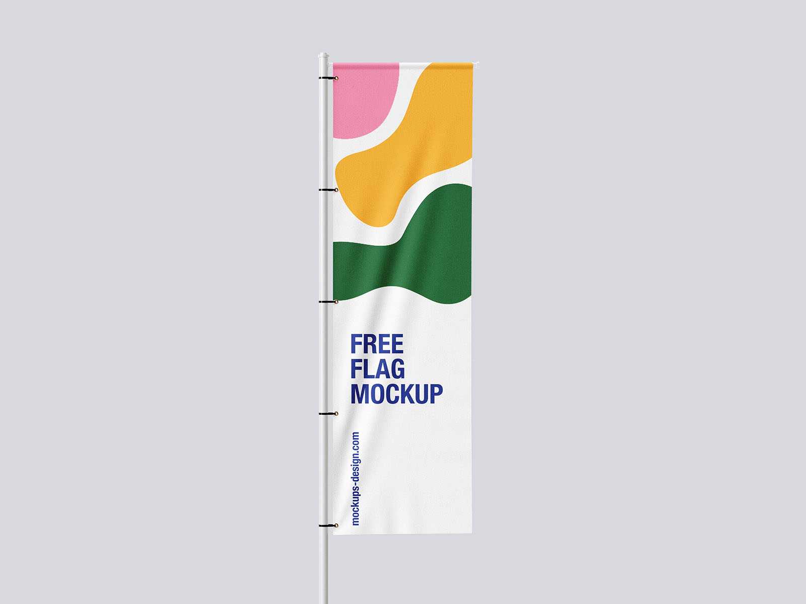 Rectangle pole flag mockup