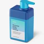 Rectangle pump bottle mockup