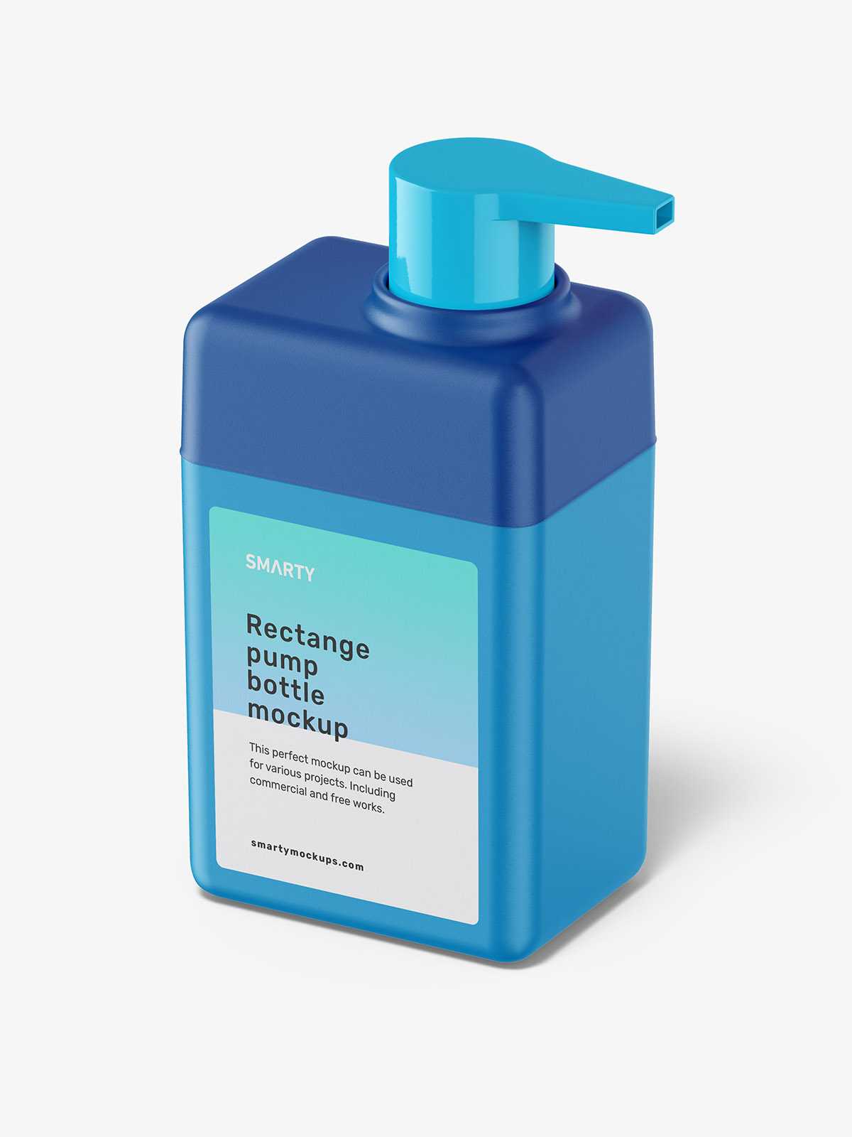 Rectangle pump bottle mockup