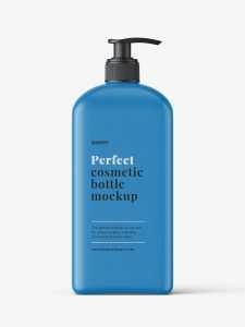 Rectangle pump bottle mockup / 1000 ml
