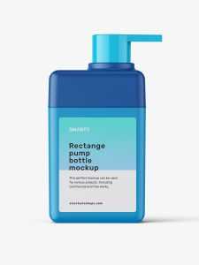Rectangle pump bottle mockup