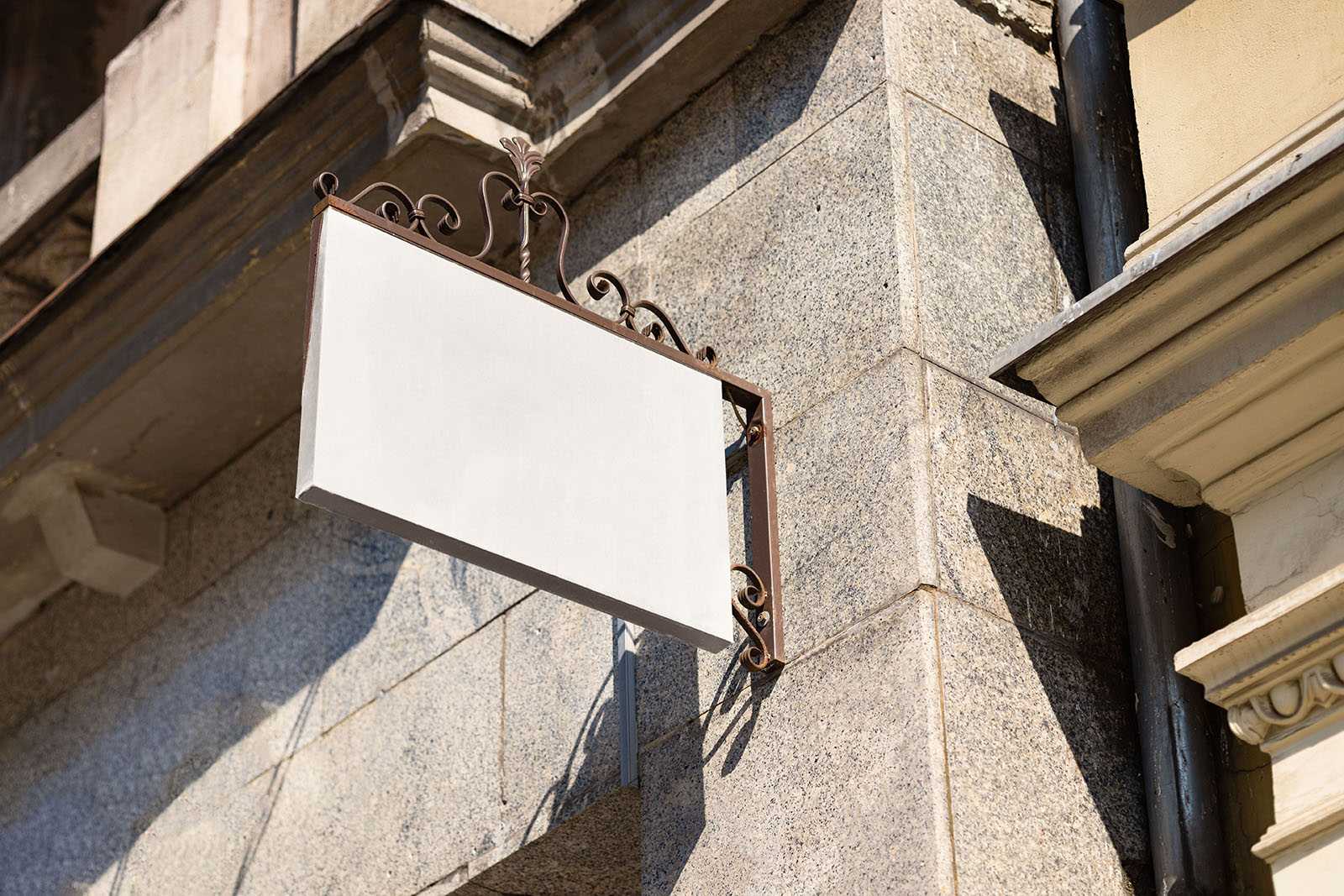 Rectangle sign mockup - Instant Download