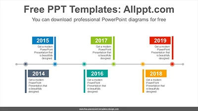 Rectangle signpost PowerPoint Diagram Template