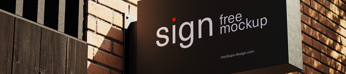 Rectangle street sign mockup - Instant Download