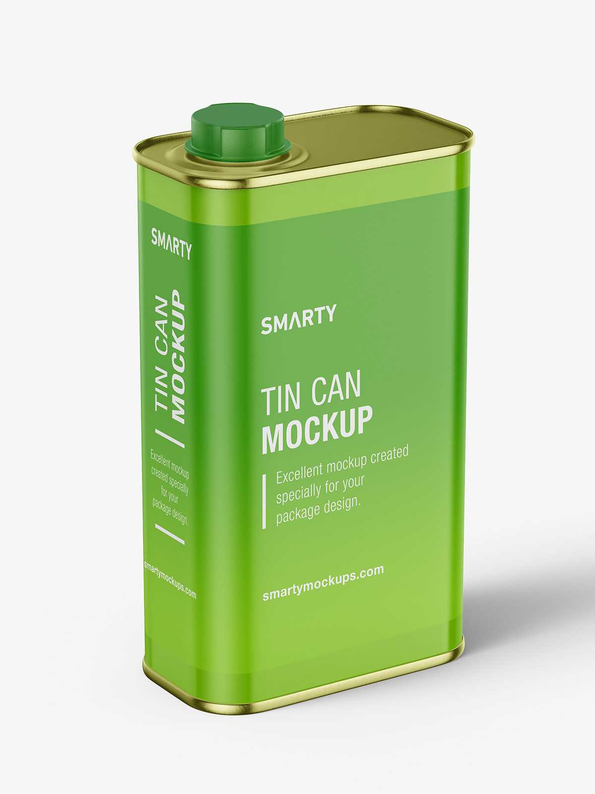 Rectangle tin can mockup