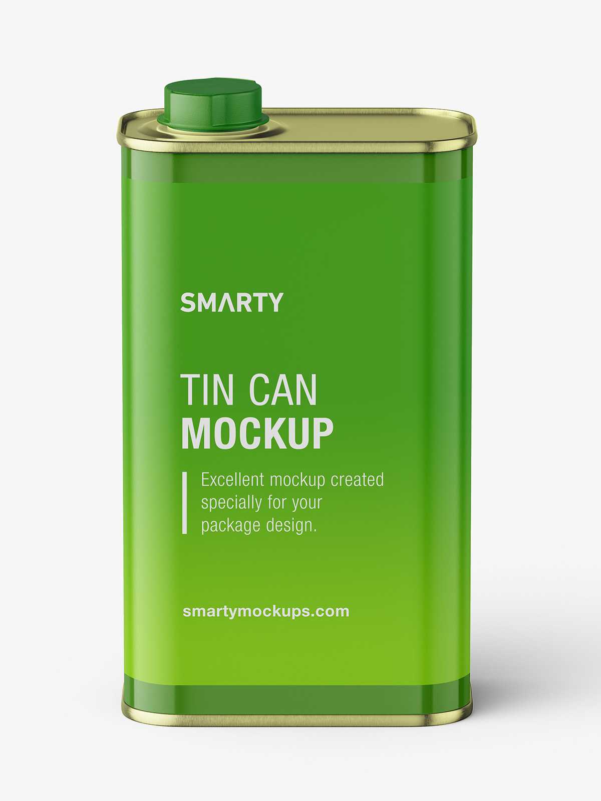 Rectangle tin can mockup