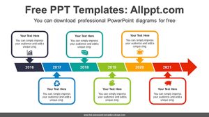 Rectangular Arrow Banner PowerPoint Diagram