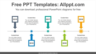 Rectangular arrow PowerPoint Diagram Template