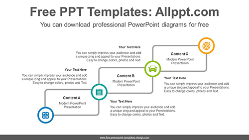 Rectangular banner stairs PowerPoint Diagram Template
