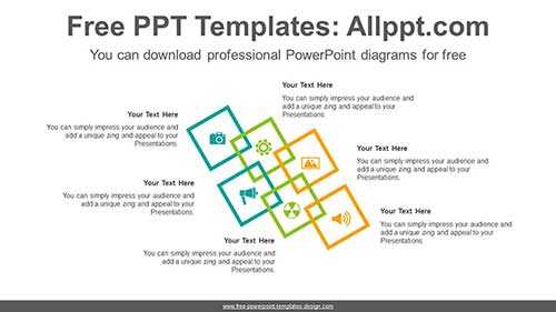 Rectangular Chain PowerPoint Diagram