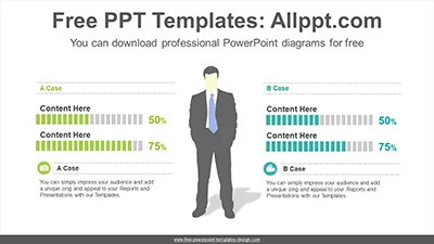 Rectangular graph PowerPoint Diagram Template