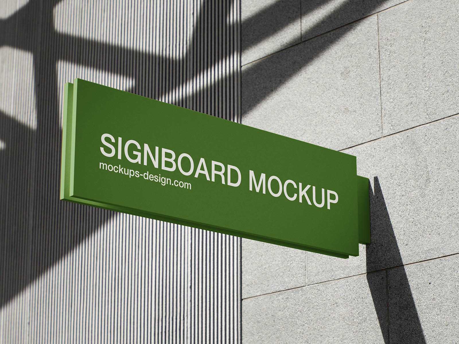 Rectangular signboard mockup - Instant Download