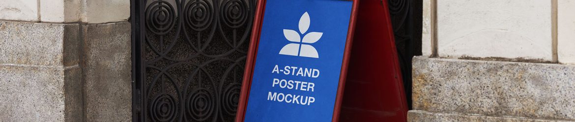 Red A-Stand mockup Red A-Stand mockup