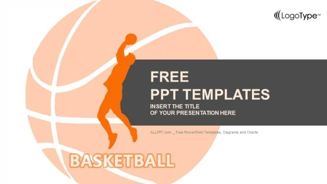 Red Basketball Player PowerPoint Templates