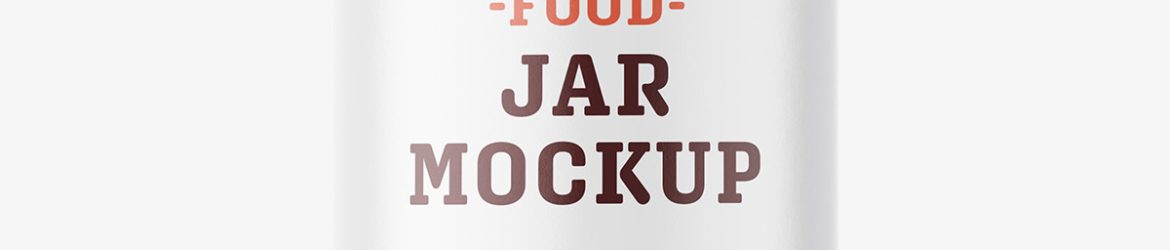 Red beans jar mockup