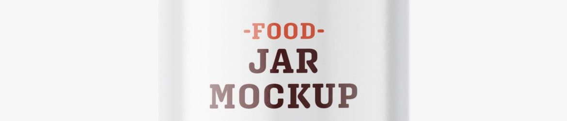 Red beans jar mockup