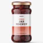Red beans jar mockup