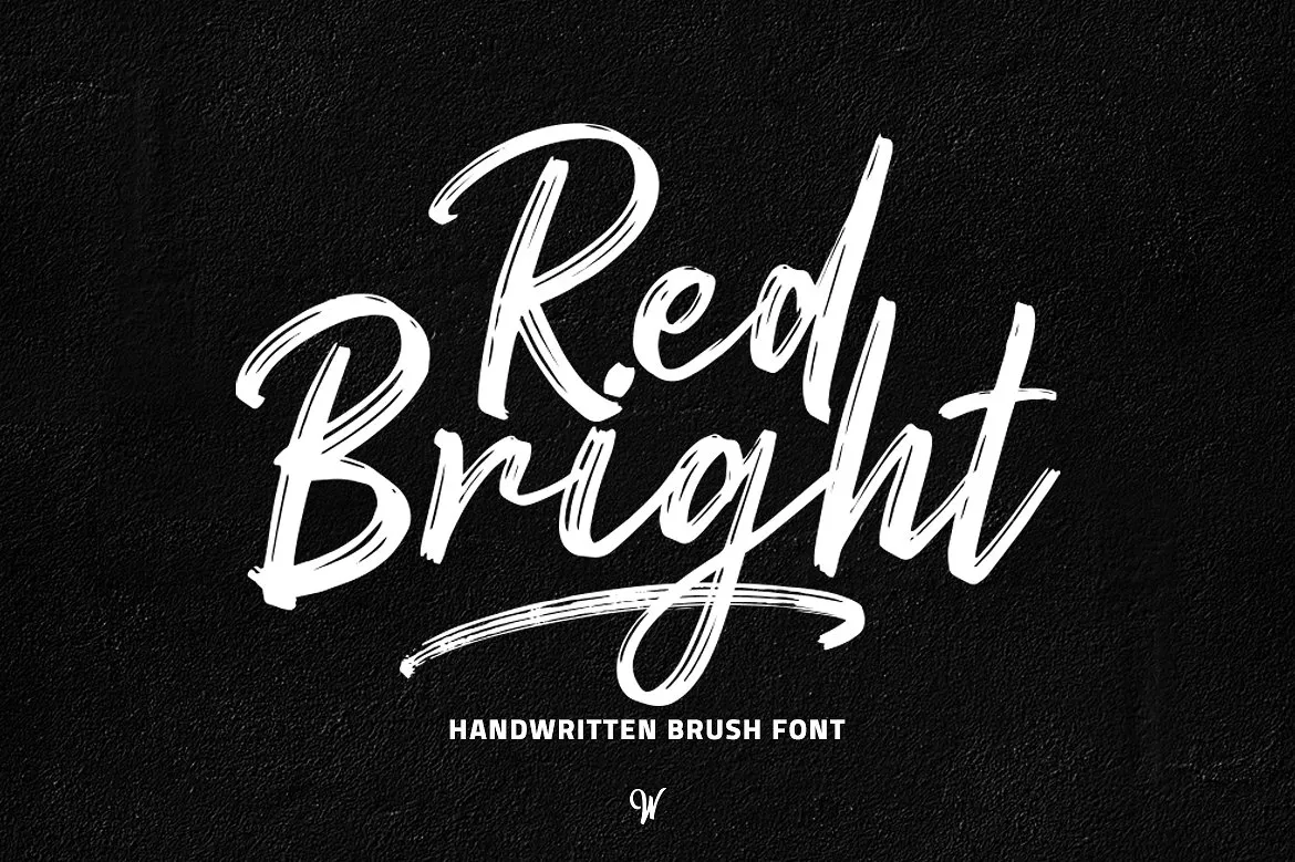 Red Bright Brush Font