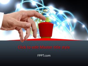 Red Button PowerPoint Template